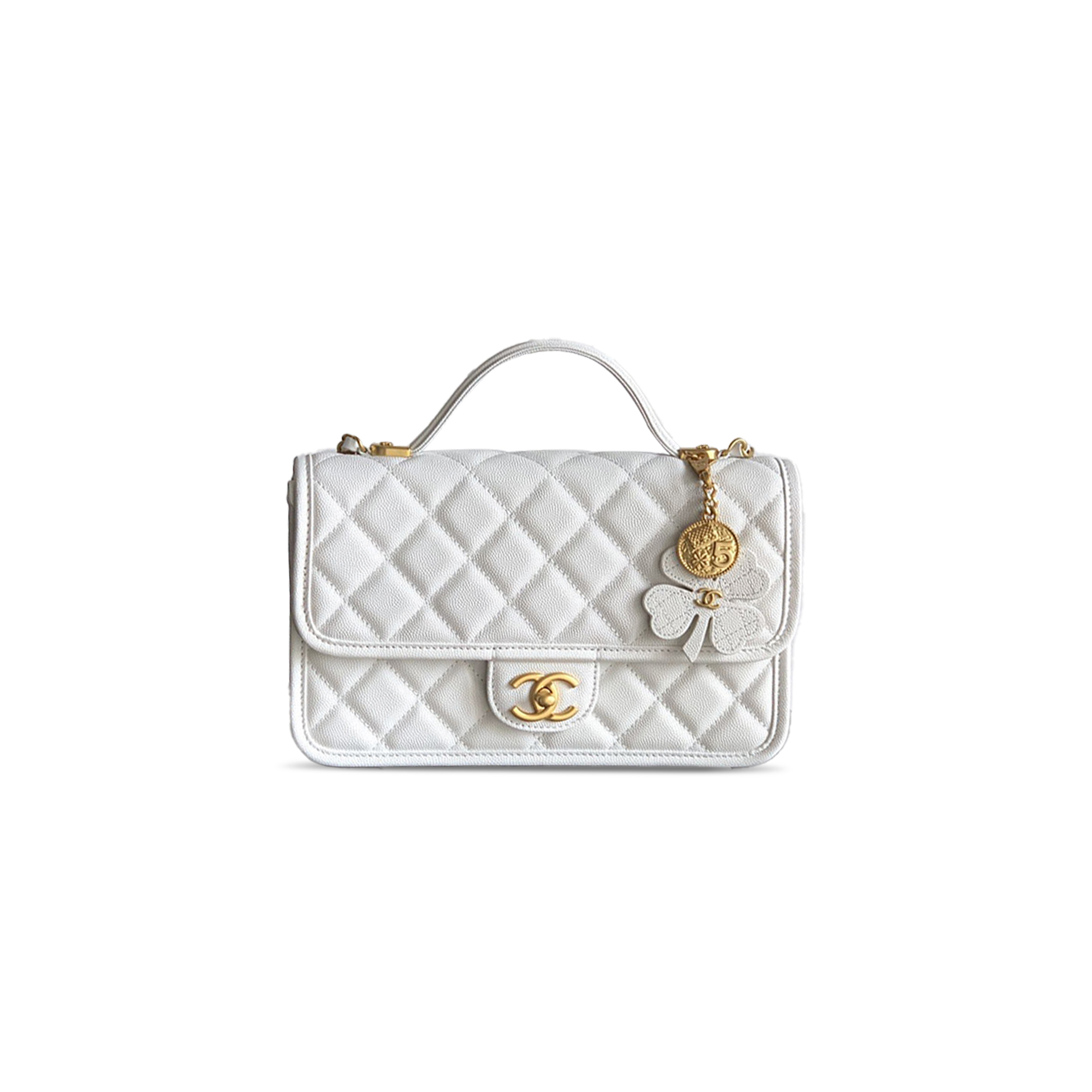 CHANEL FLAP BAG WITH TOP HANDLE AS3653 (25*16.5*8.5cm)